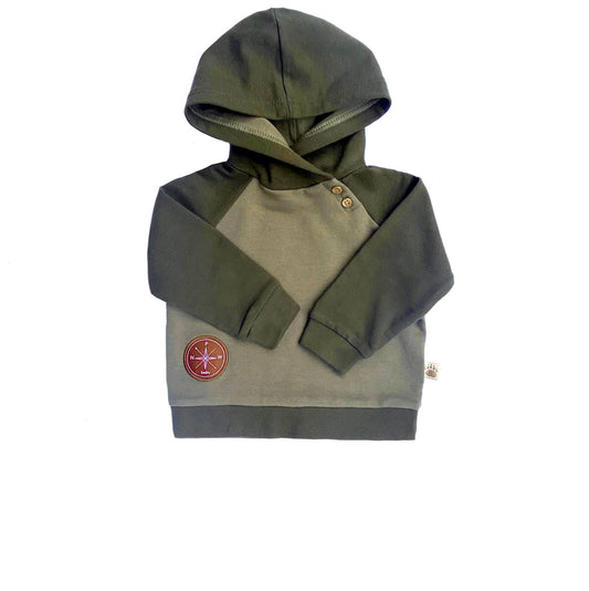 PNW Baby Hooded Pullover- Olive