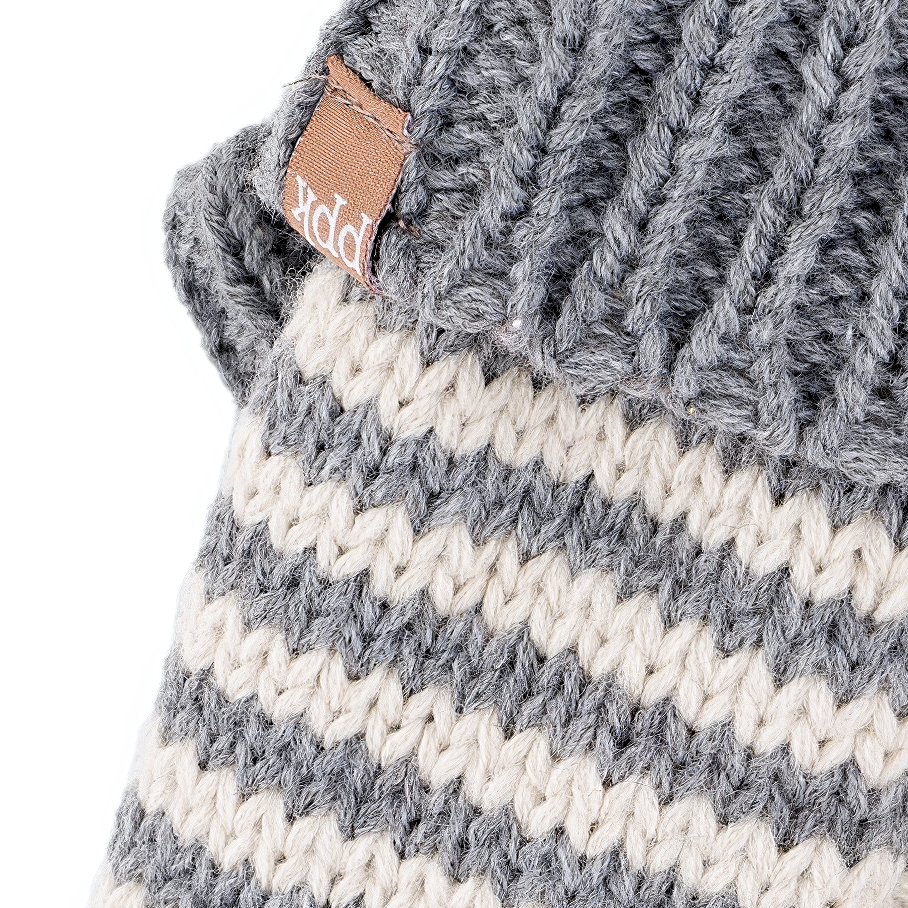 Knitted Cat Mittens - Toddler / Little Kids / Big Kid - Gray