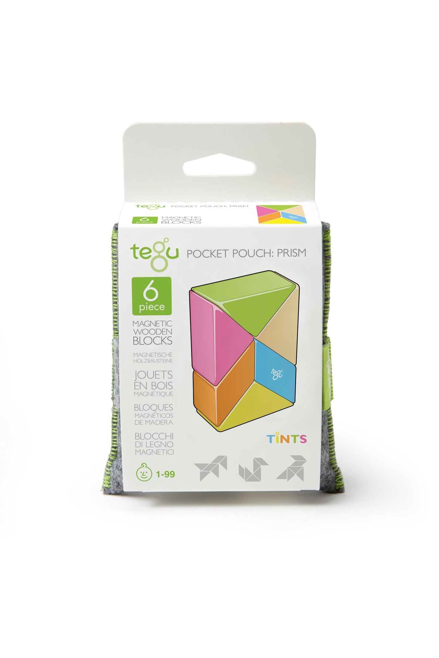 Pocket Pouch Prism - Magnetic Wooden Block Set- Tints