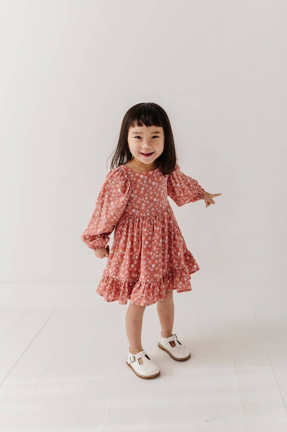 Babysprouts Girl's Long Sleeve Viscose Dress