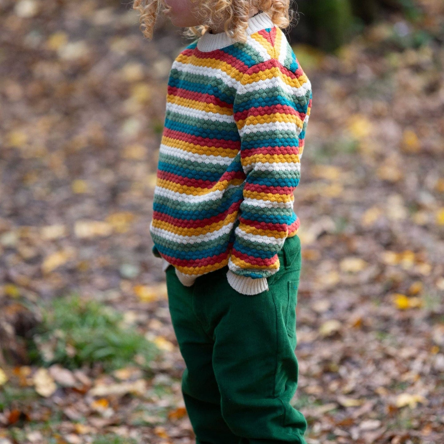 From One To Another Honeycomb Rainbow Snuggly Knitted Jumper