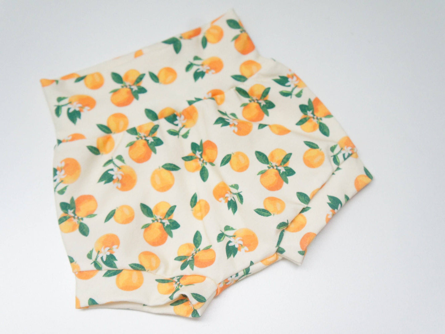 Shorties - Baby/toddler Cotton Spandex Shorties, Orange Blos