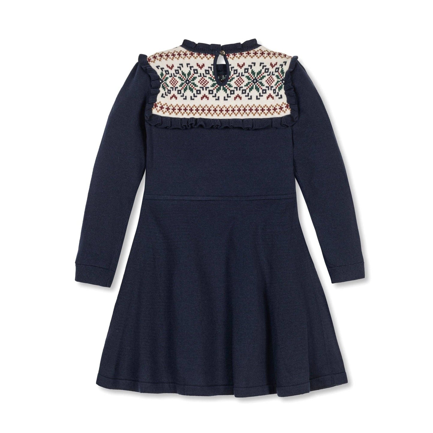 Organic Ruffle Collar Sweater Dress