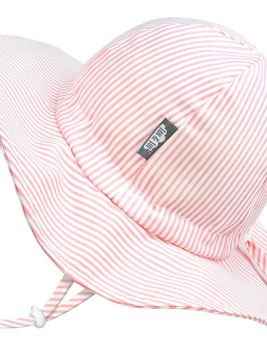 Cotton Floppy Sun Hat | Pink Stripes