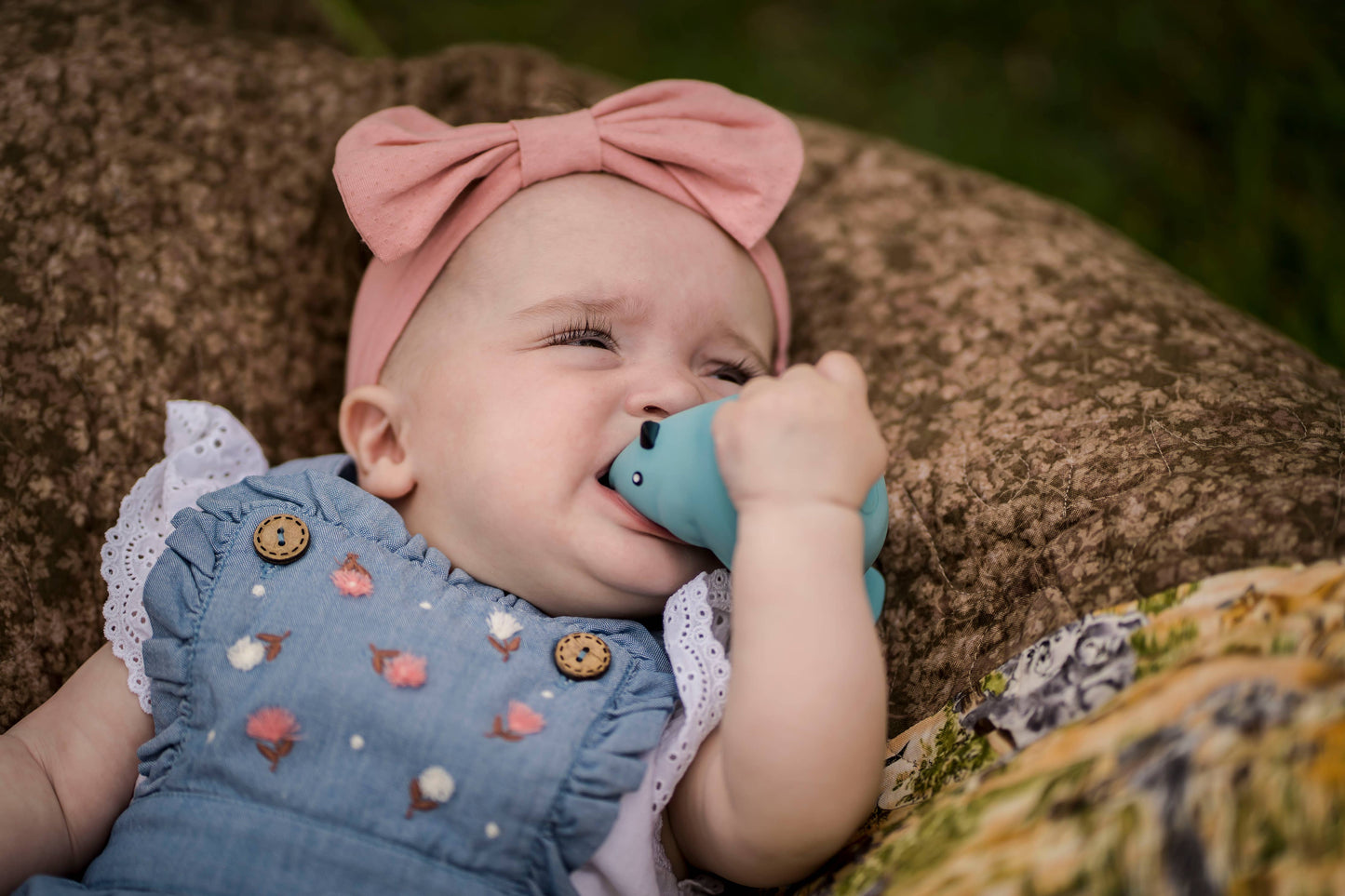 Bird Natural Rubber Teether, Rattle & Bath Toy