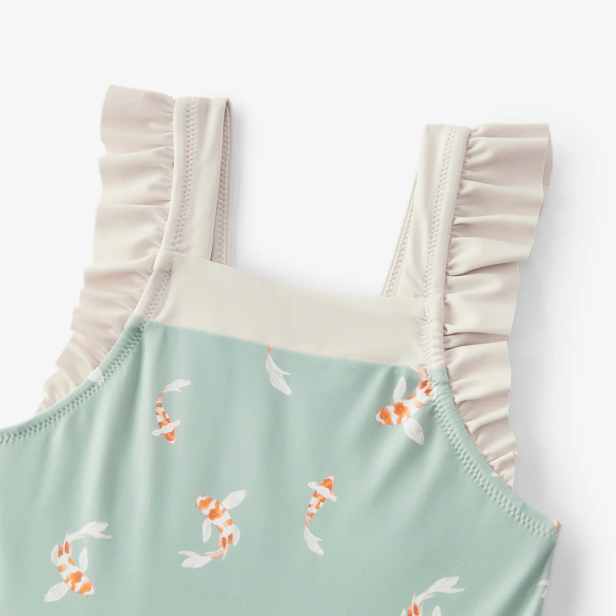 Ruffle Square Neck Swimsuit | Swimming Koi