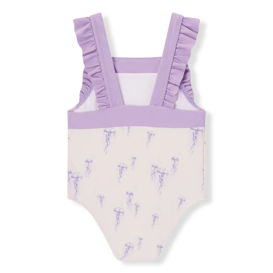 Ruffle Square Neck Swimsuit | Sunset Jellyfish