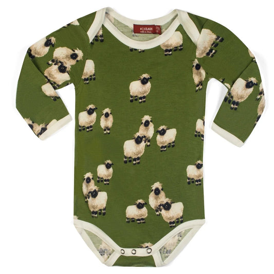 BAMBOO LONG SLEEVE ONE PIECE/ JOGGER SET- VALAIS SHEEP