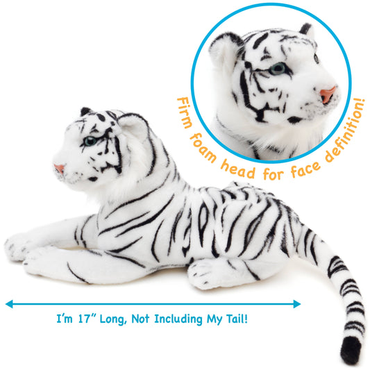 Saphed The White Tiger | 17 Inch Stuffed Animal Plush