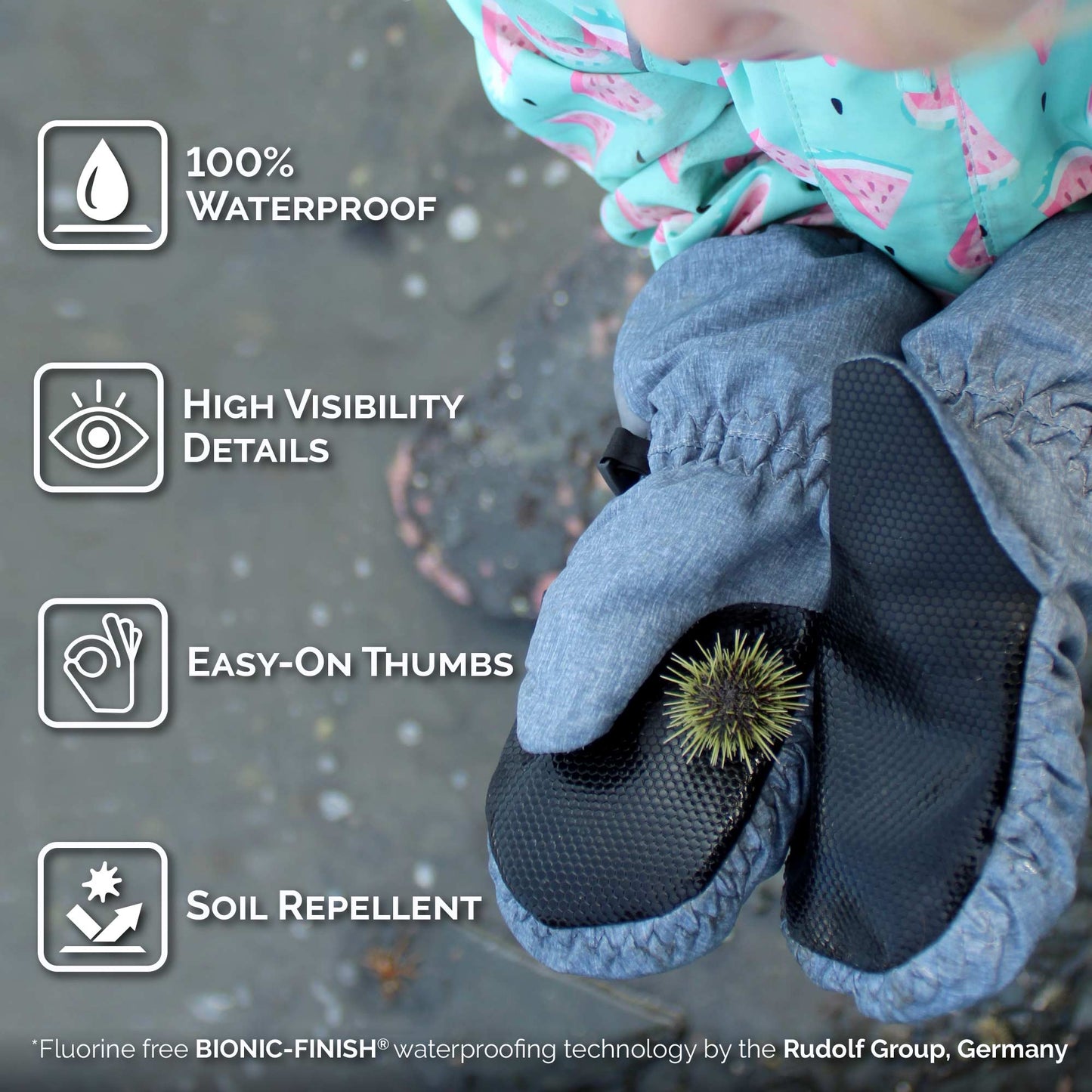Polar Pals | Cozy-Dry Waterproof Rain Mittens