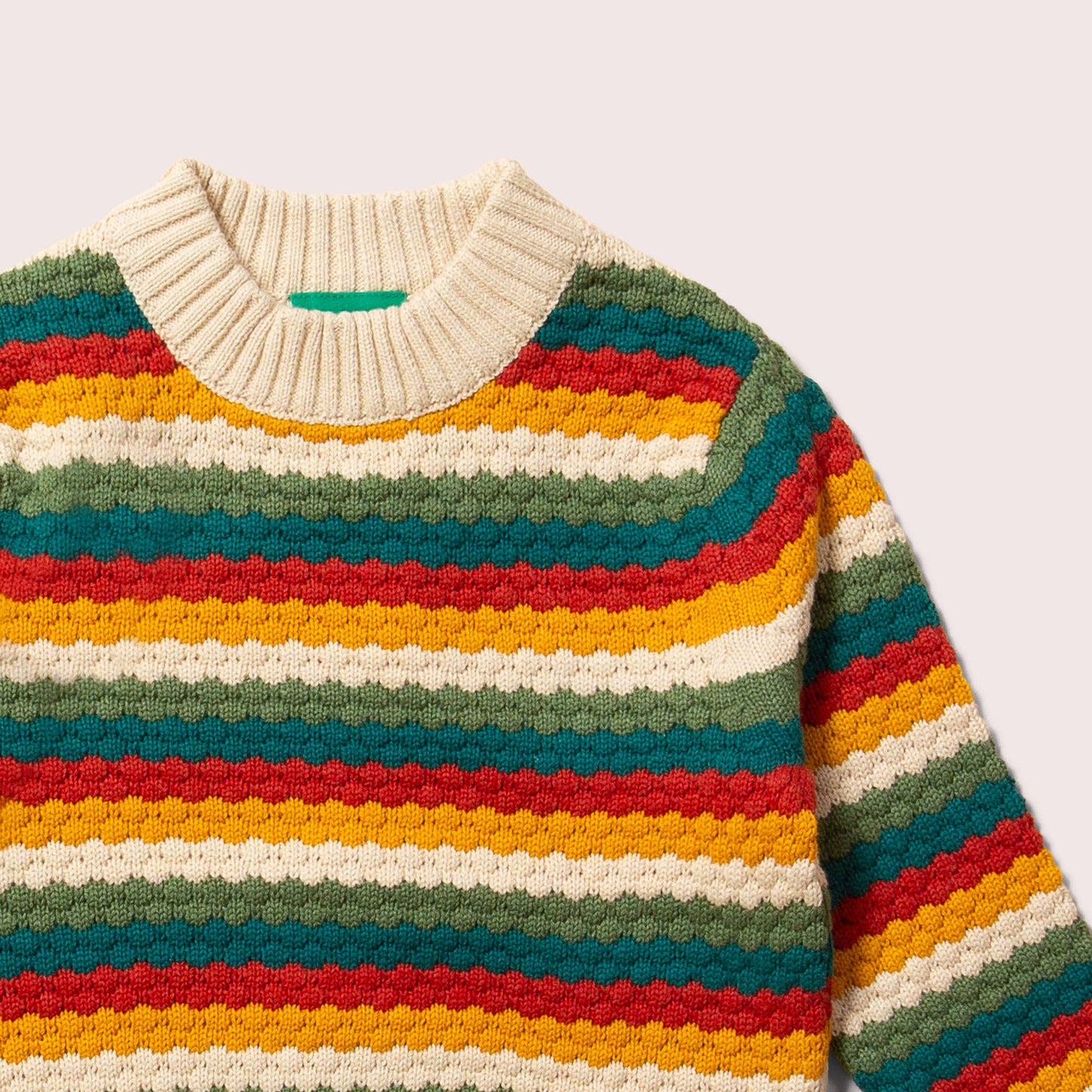 From One To Another Honeycomb Rainbow Snuggly Knitted Jumper