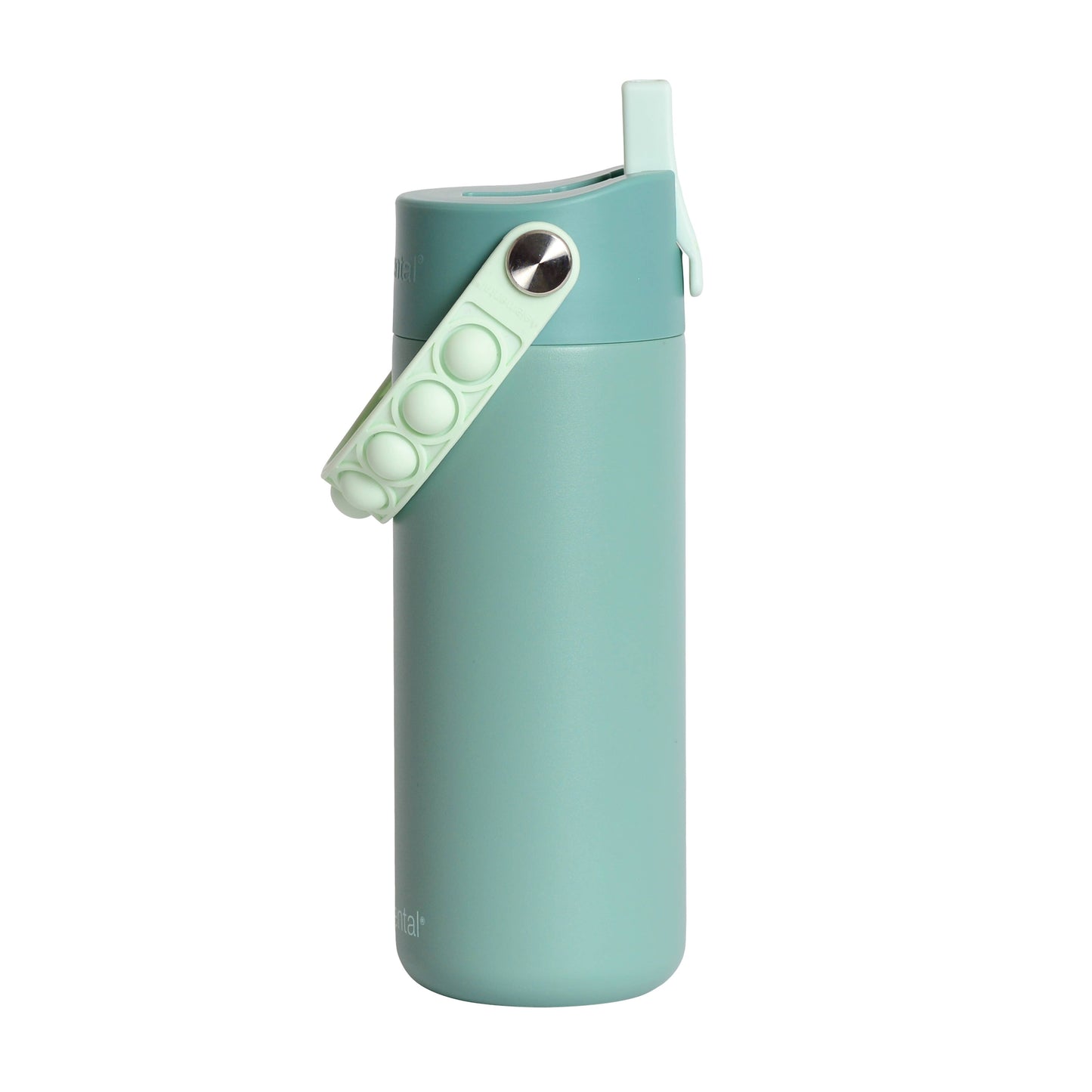 Fidget Handle Kids Stainless Bottle 18oz Sage