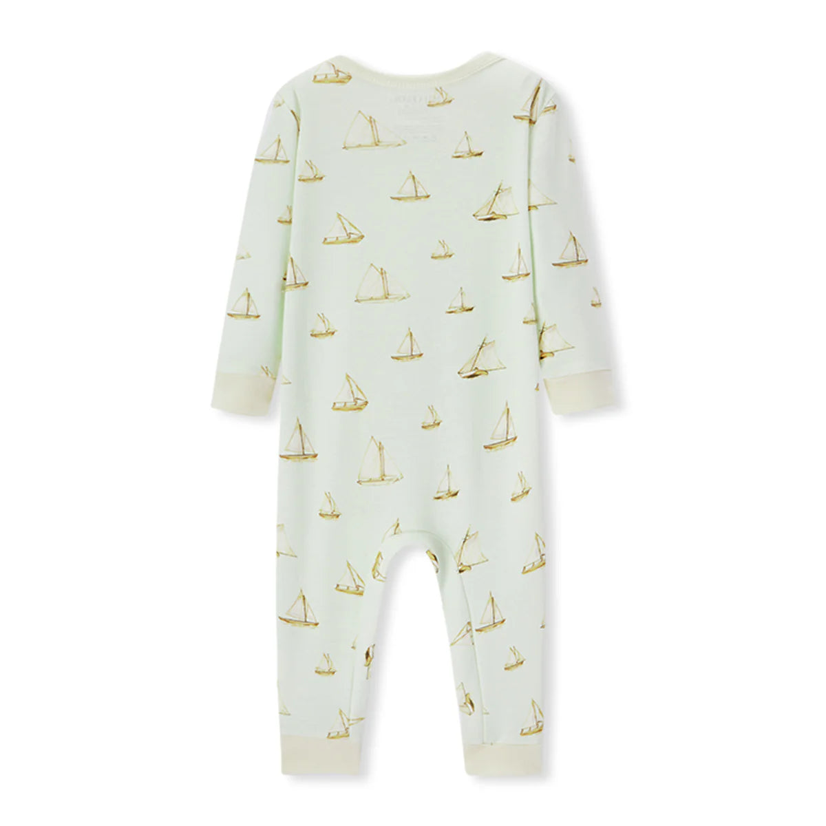 Organic Cotton Zipper Pajama | Sailboat Melody