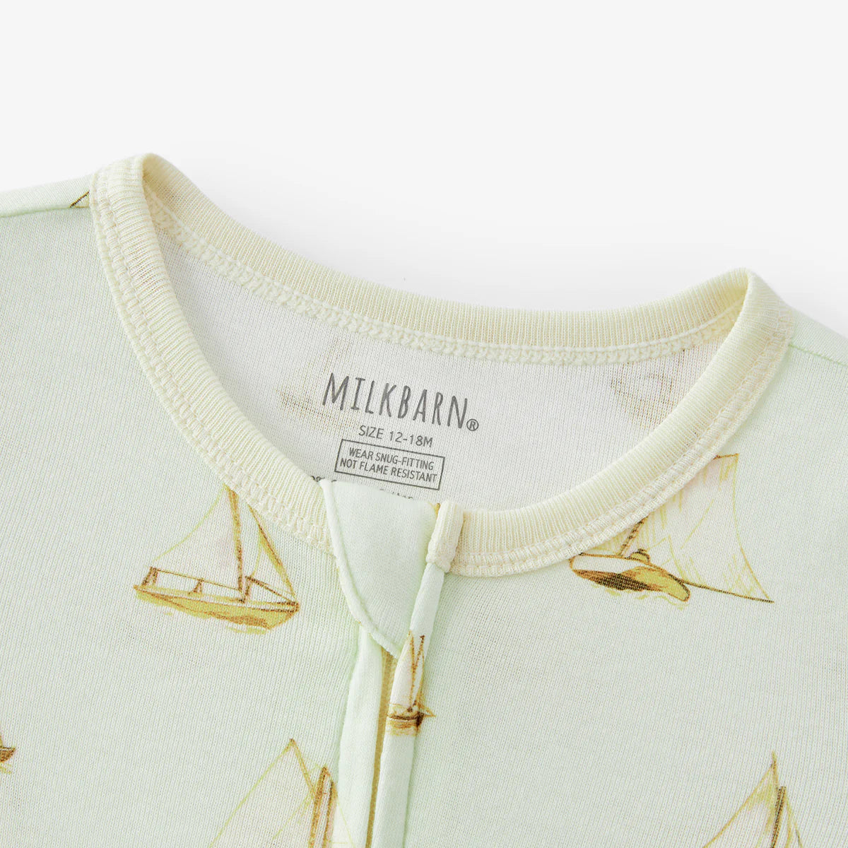 Organic Cotton Zipper Pajama | Sailboat Melody