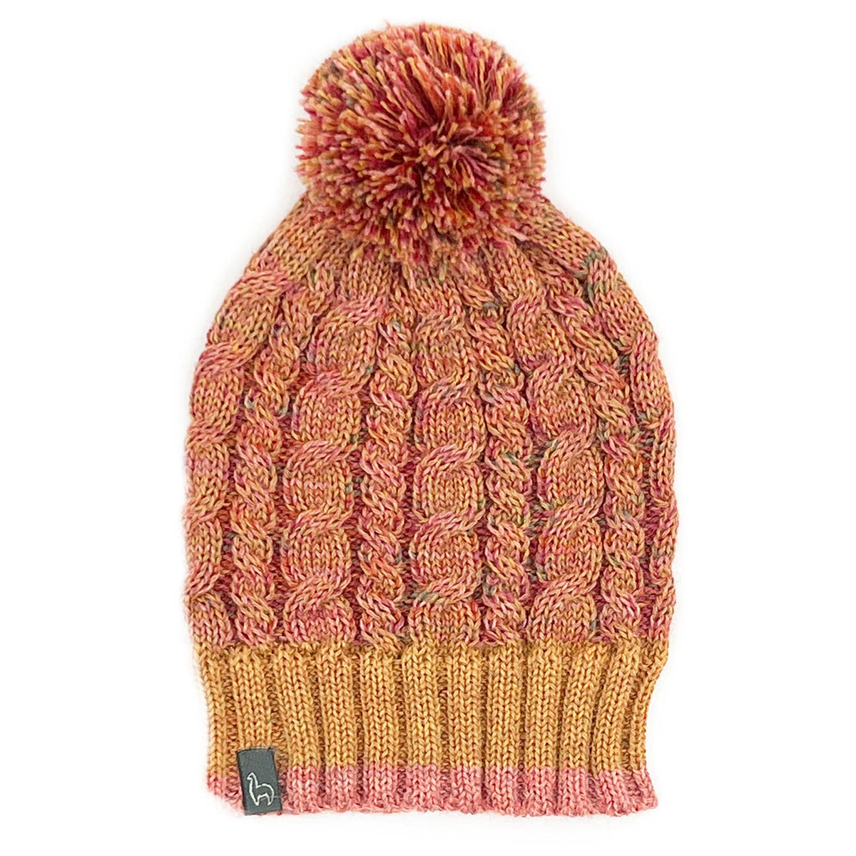 Kid's Alpaca Beanie Hat - Braided - Sunny Swirl