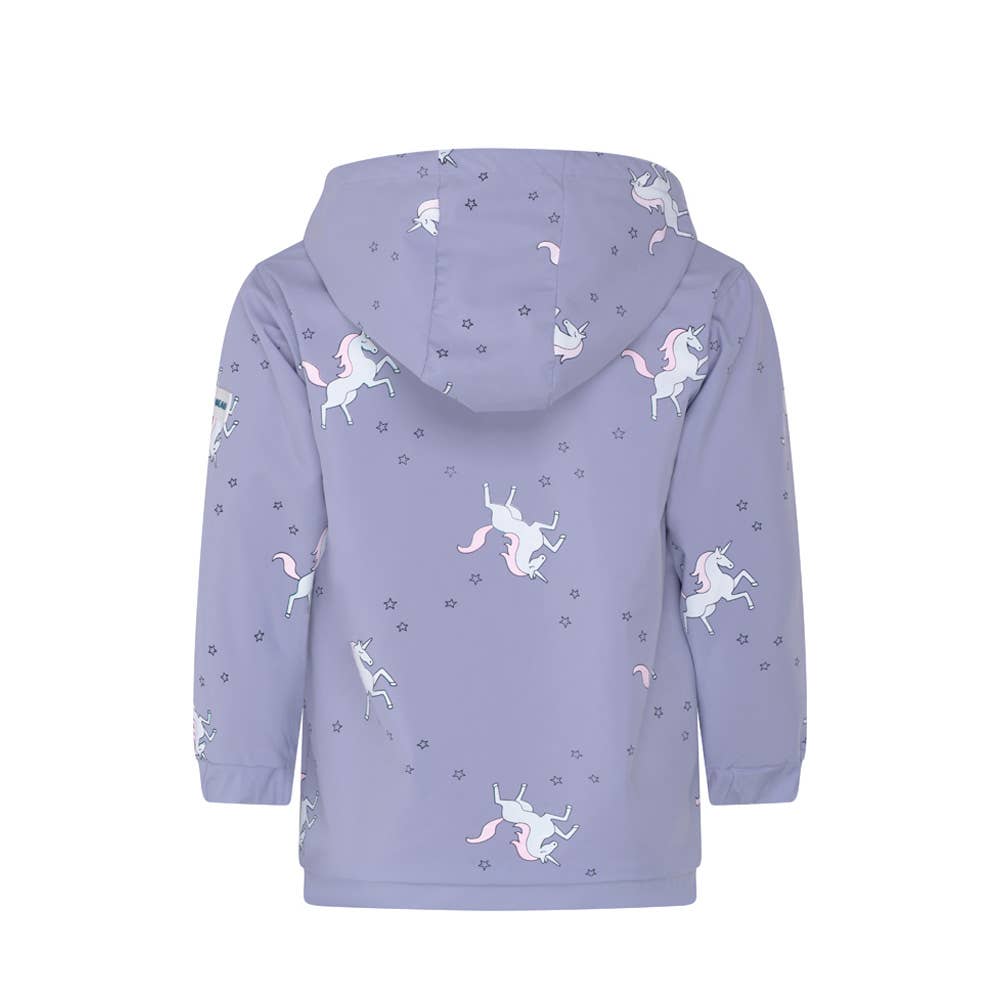 Unicorn color changing rain jacket