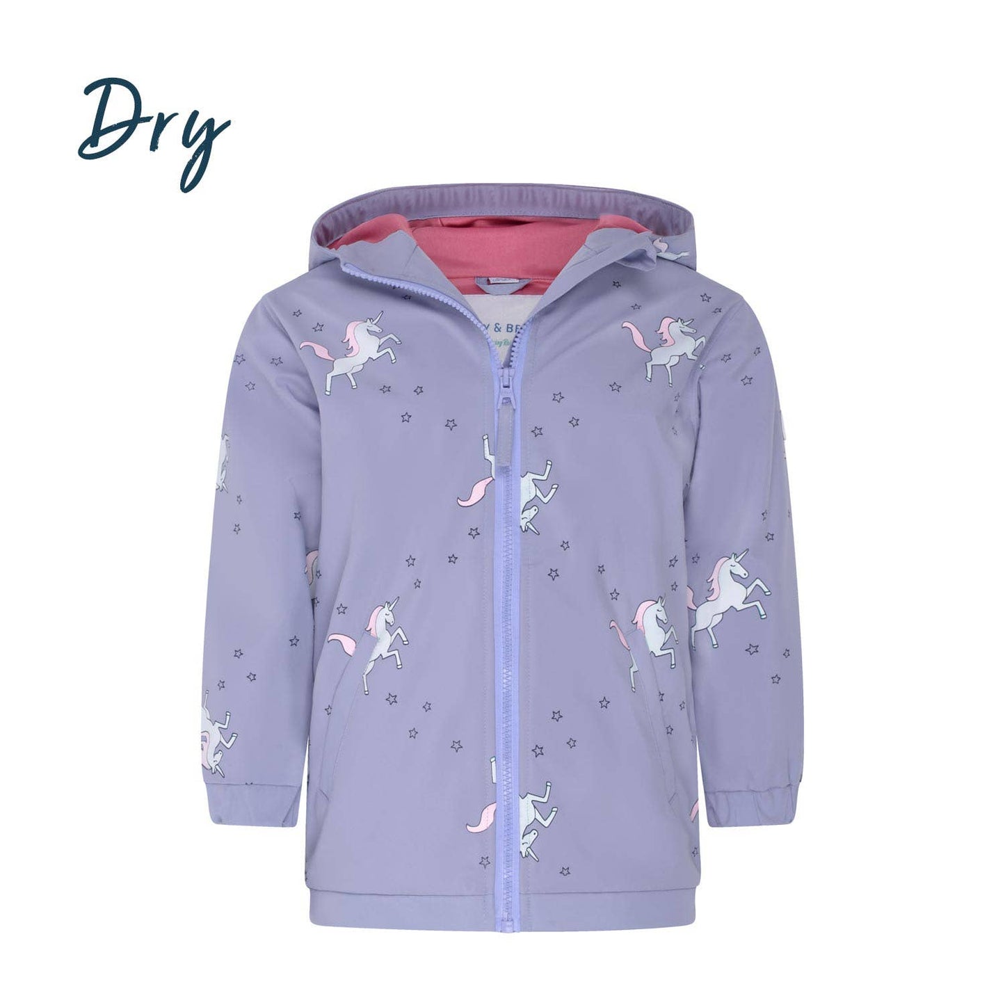 Unicorn color changing rain jacket