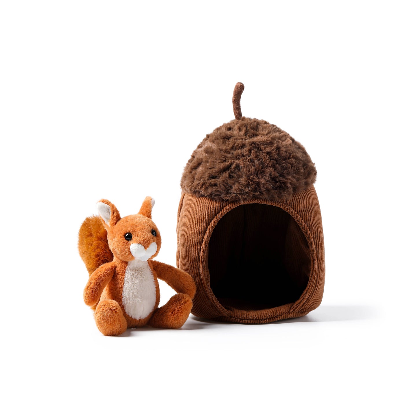 McHugs Oak Squirrel House Scene Weighted Plush Animal 7"