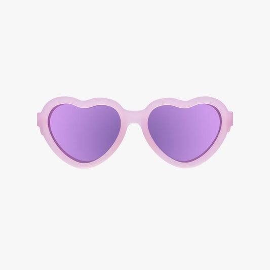 Polarized Heart Sunglasses | Frosted Pink