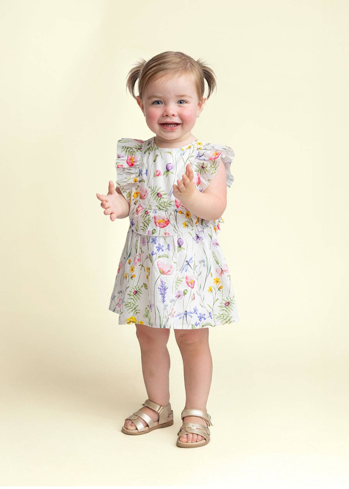 Ladybug Lane Cap Sleeve Floral Dress