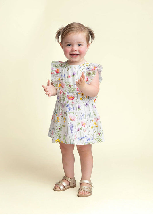 Ladybug Lane Cap Sleeve Floral Dress