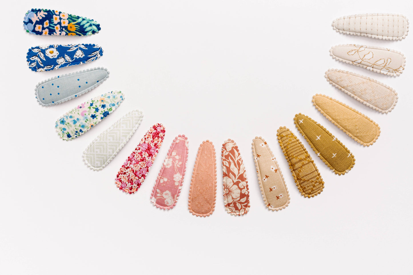 Ginger Peach Raised Stitch Hair Clips