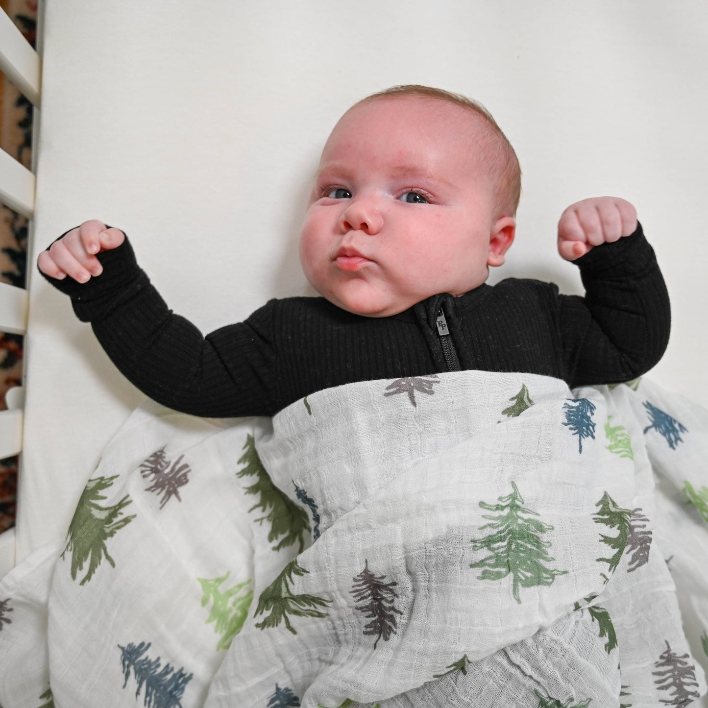 Pine Tree Baby Muslin Swaddle Blanket
