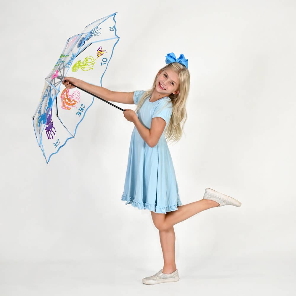 Transparent Jellyfish Folding Umbrella for Kids & Adults
