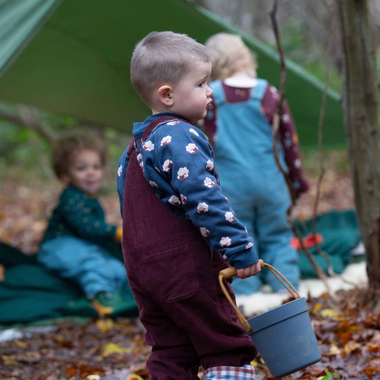 Chocolate Lined Corduroy Dungarees