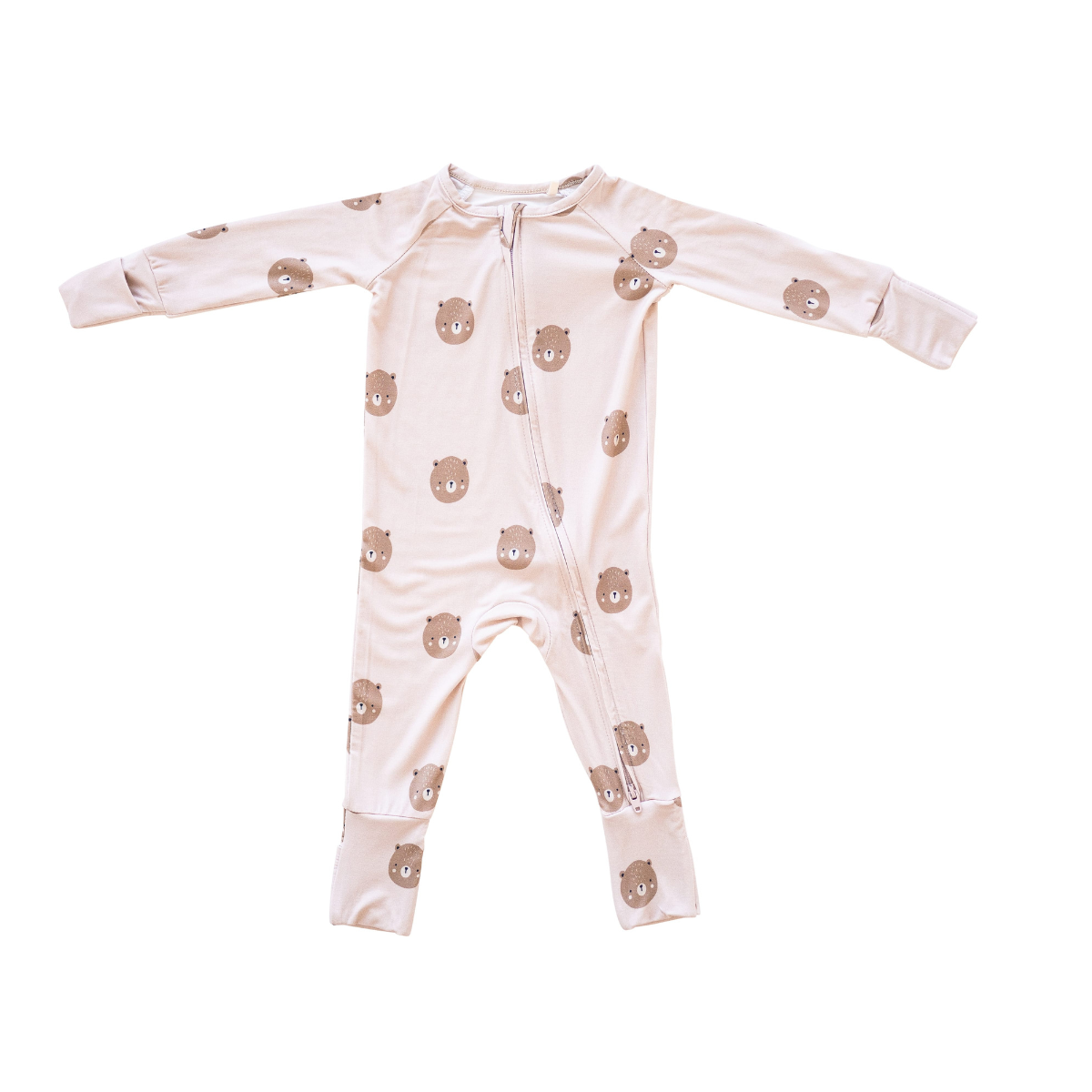 Bamboo 2-Way Convertible Zip Romper - Teddy | Unisex (0-24m)