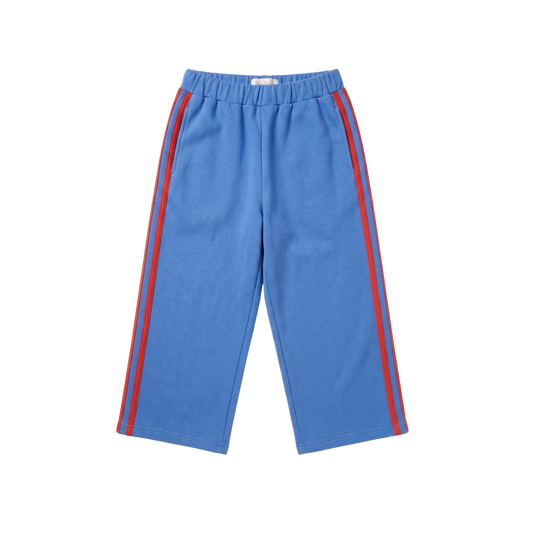 Side Stripe Track Pant - Cornflower/Scarlet