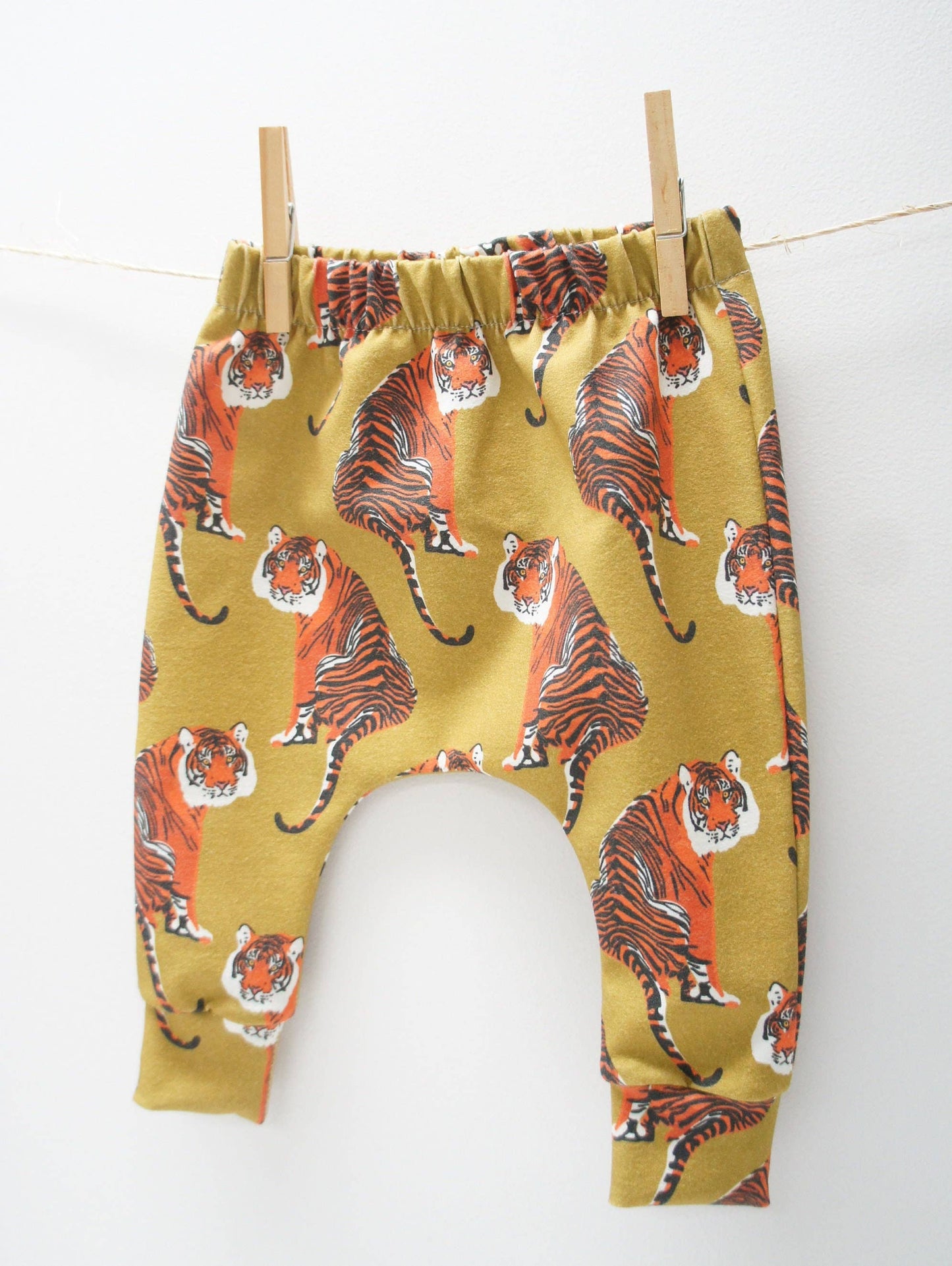 Joggers - Baby/toddler/kids Pants - Tigers On Ochre