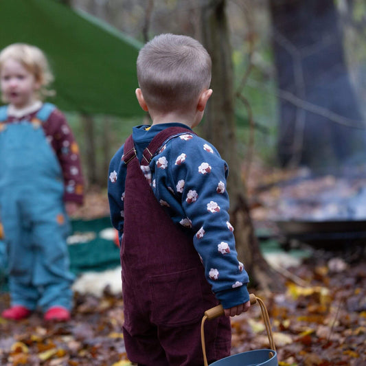 Chocolate Lined Corduroy Dungarees