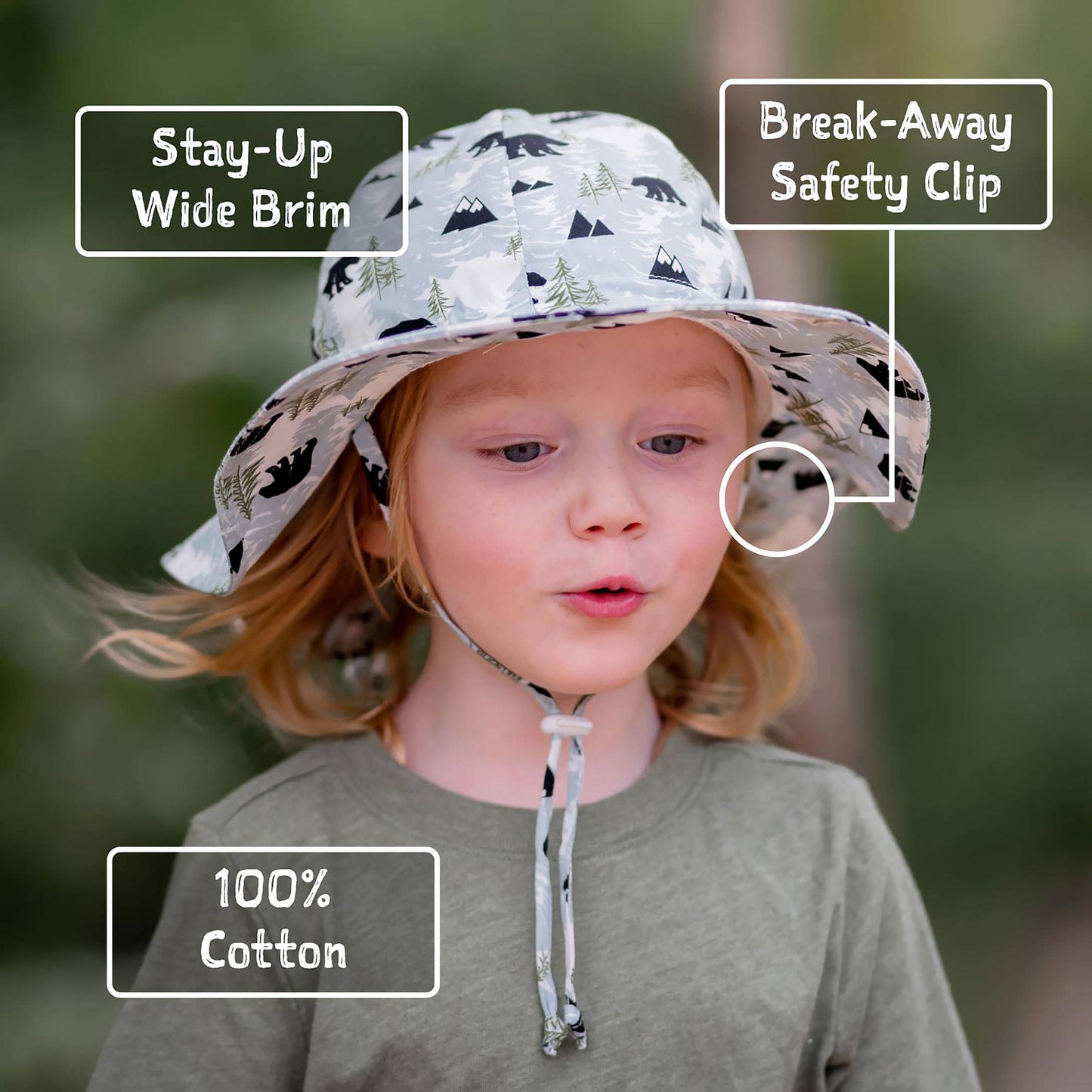 Beige Stripes | Cotton Floppy Sun Hat