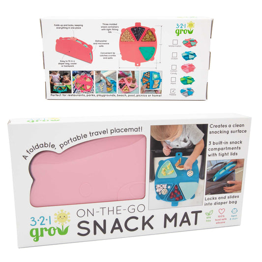 321 Grow On-the-Go Silicone Snack Mat - Cotton Candy