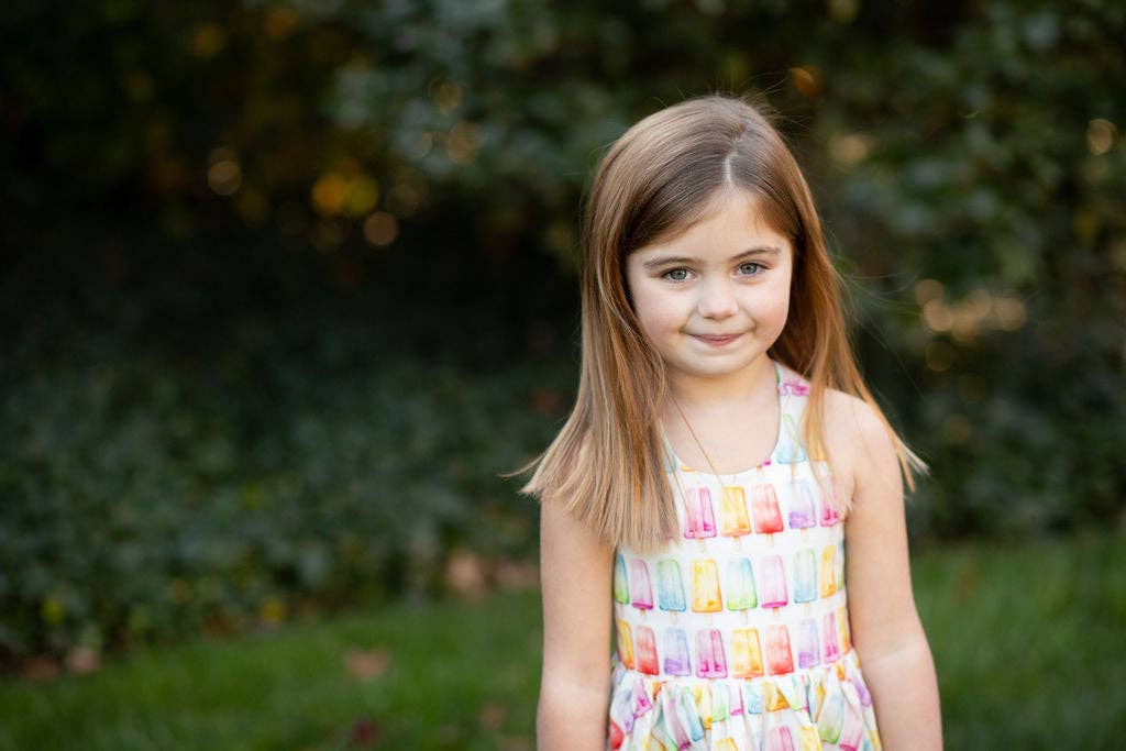 Cross Back Twirly Dress in Popsicles