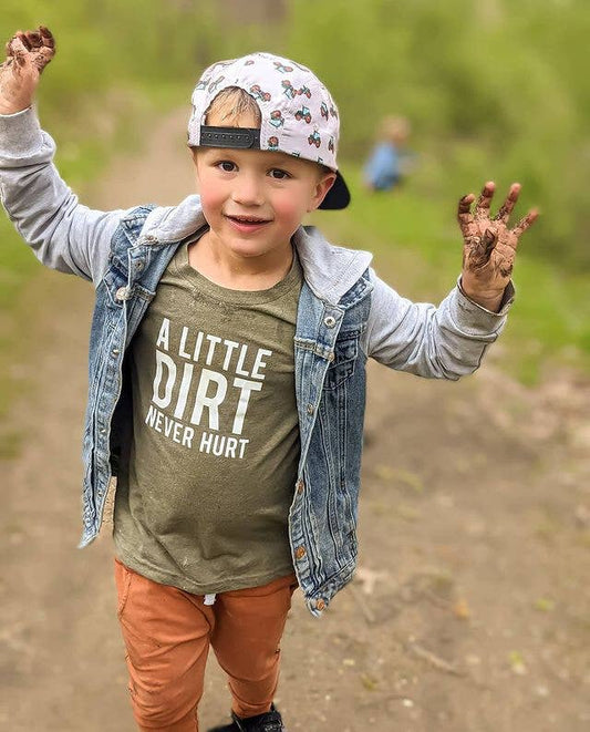 A Little Dirt Never Hurt T shirt | Kids Graphic Tee