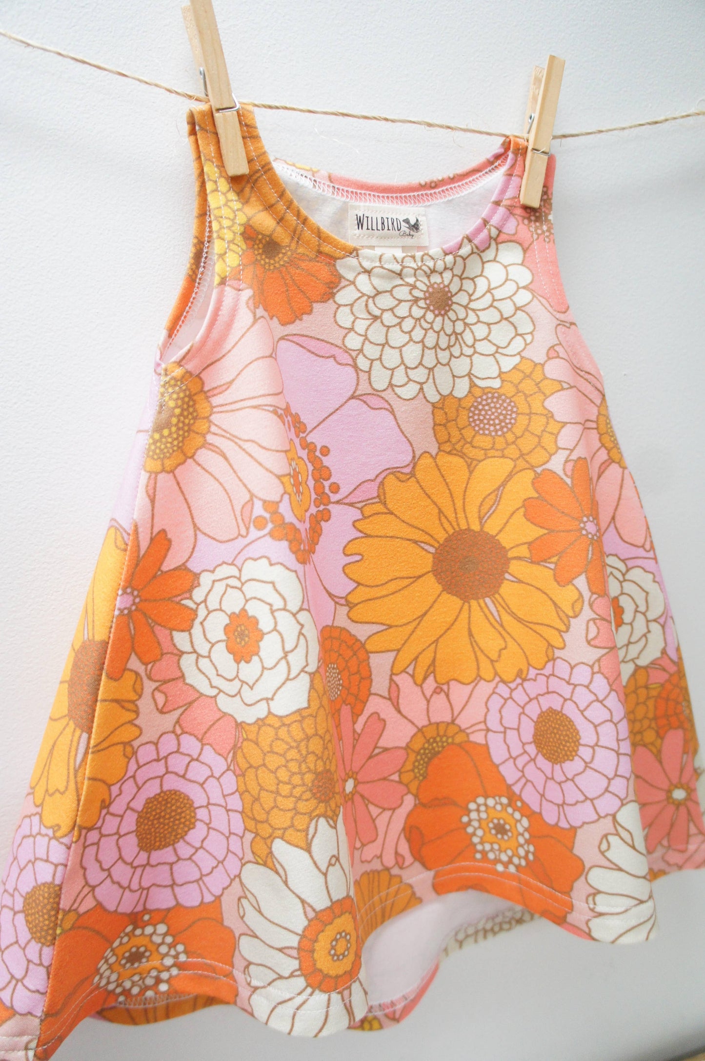 Dress- Baby/toddler/kids  Chickadee Swing Dress, flowerpower