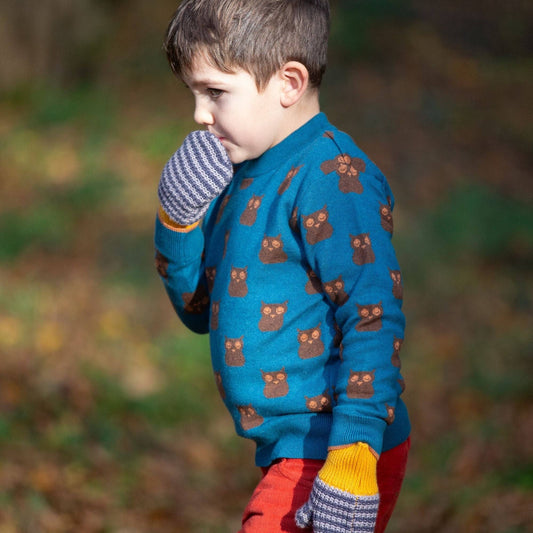 From One To Another Owl Knitted Jumper