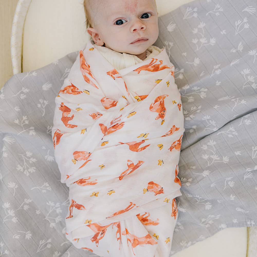 Fox Tales + Prairie Bamboo Blend Muslin Swaddle Set