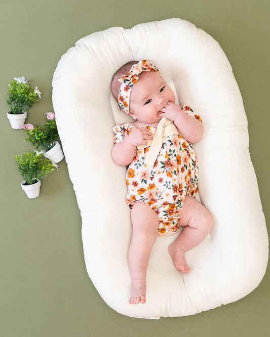 Summer Floral Baby Bubble Romper (Organic Muslin)