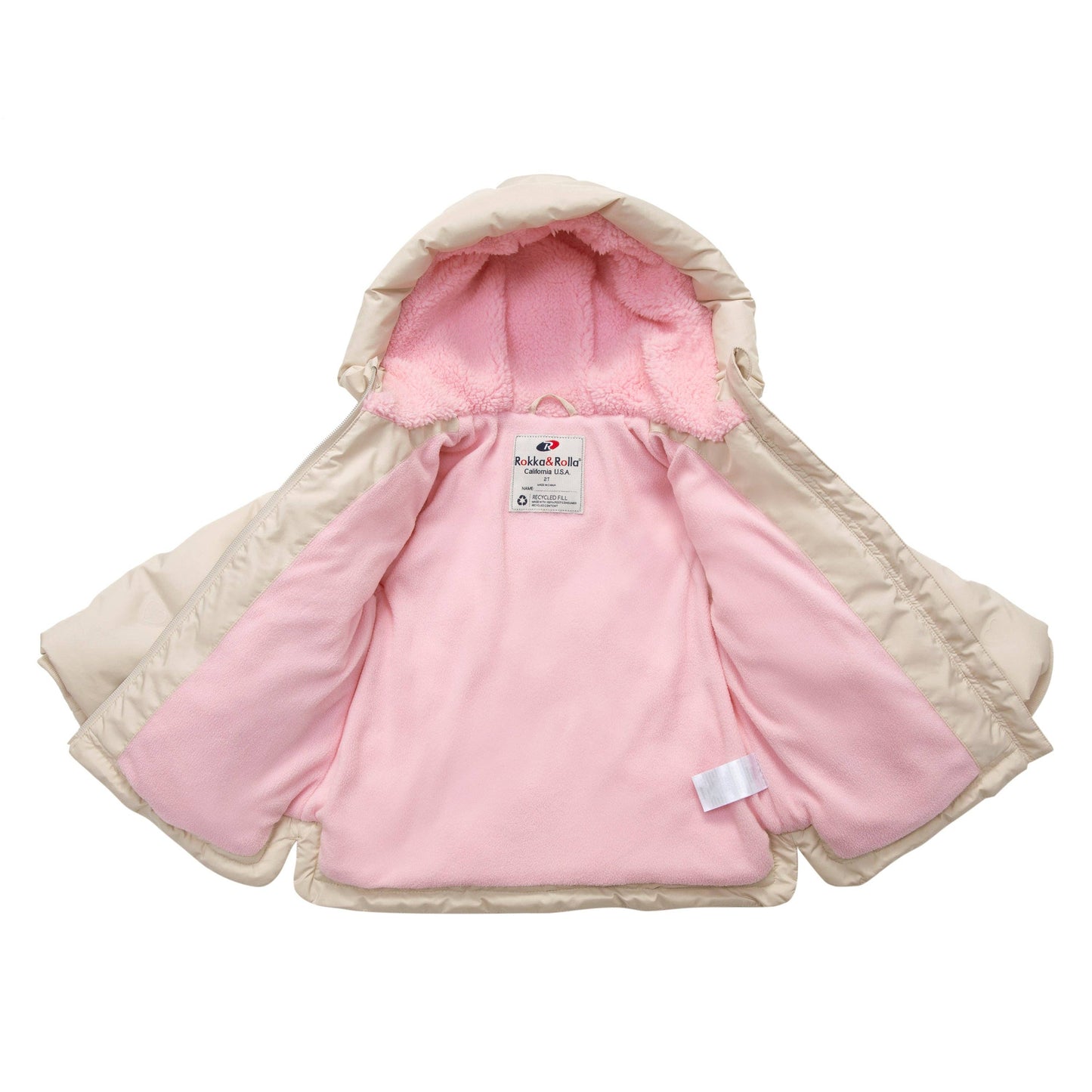 Baby Girls' Water-Resistant  Fleece Lined Heart Puffer Jacket for Newborn Infant Toddler (6-24M, 2T-5T)