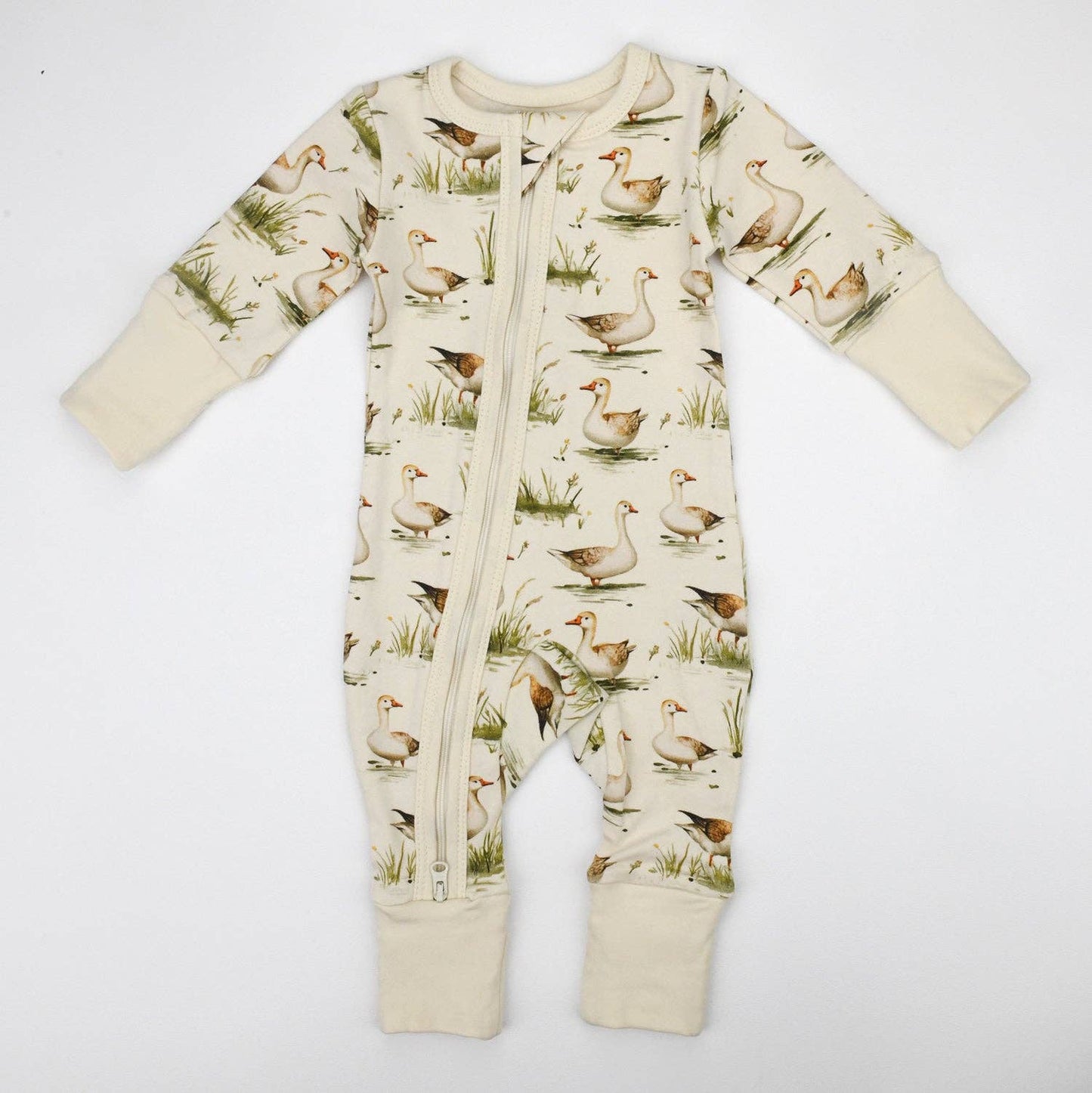 Organic Cotton Baby Pajamas 2-Way Zip Front Zipper Sleeper, Marley