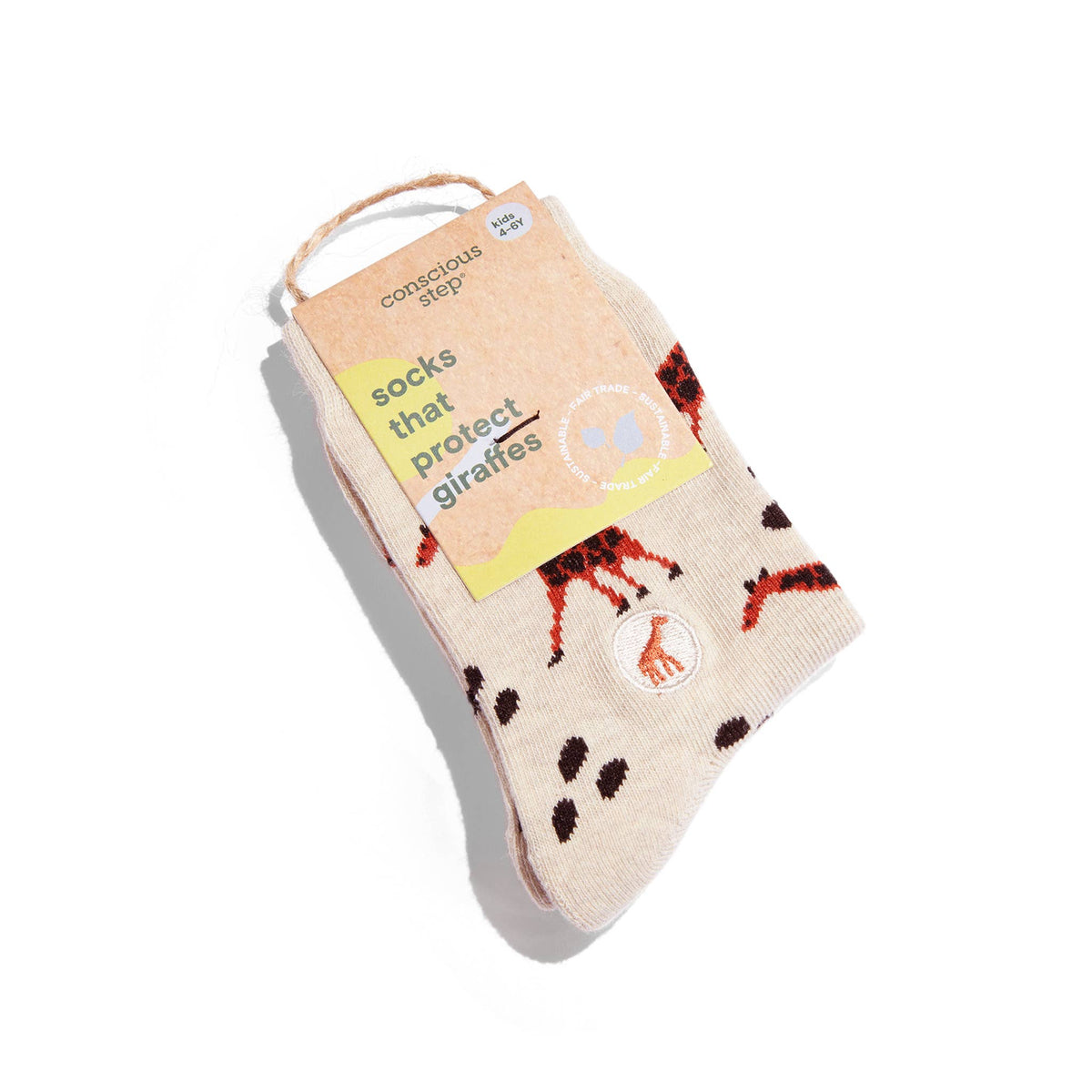 Kids Socks that Protect Giraffes | Organic Cotton Kids Socks