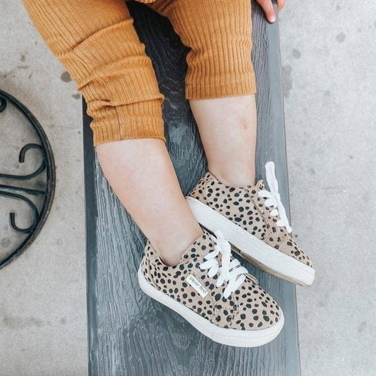 Leather Low Top Sneakers | Cheetah
