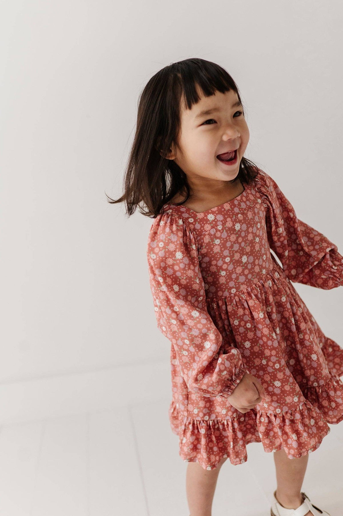 Babysprouts Girl's Long Sleeve Viscose Dress