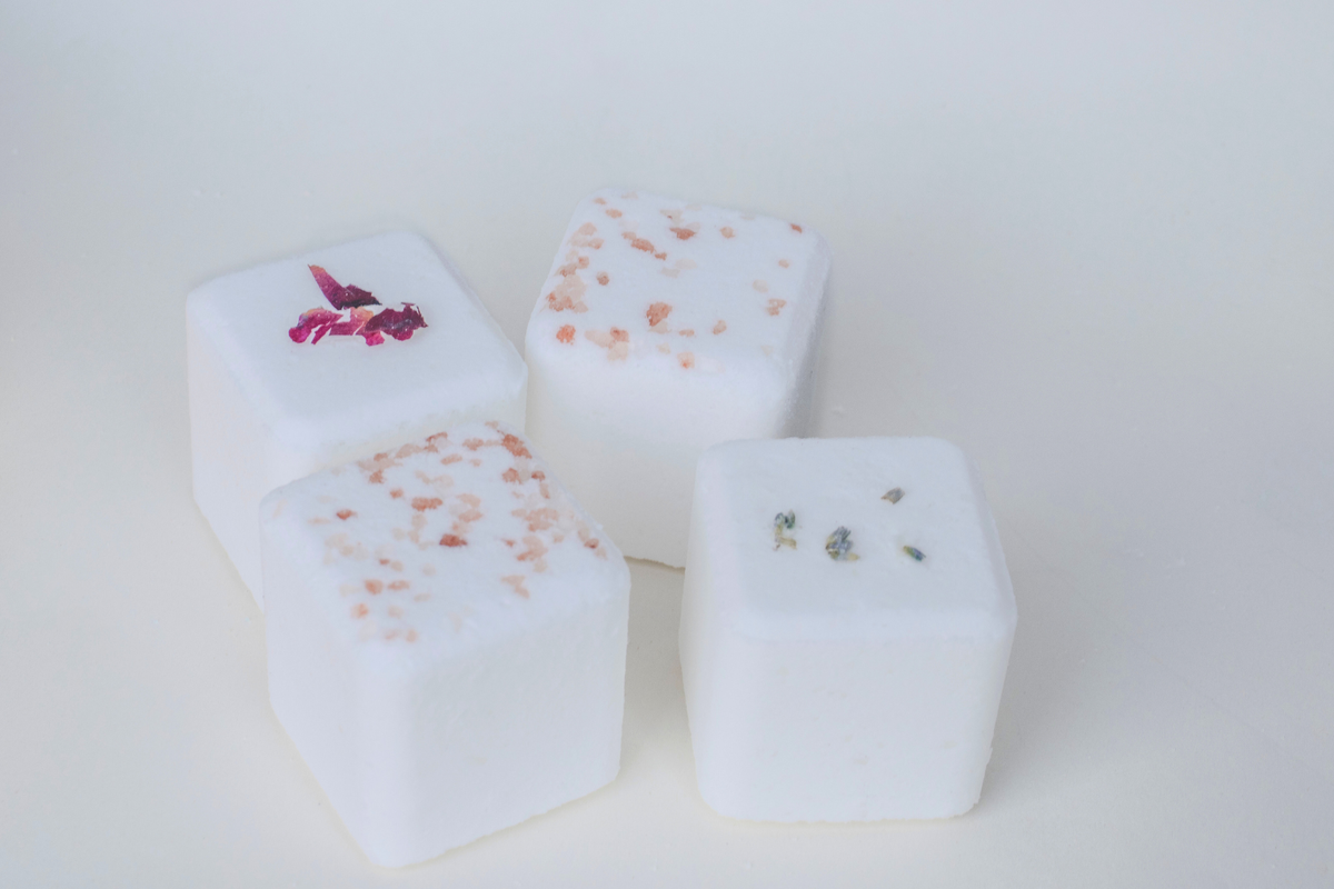 Botanical Water- Rose-lavender-eucalyptus bath bombs 4 pack