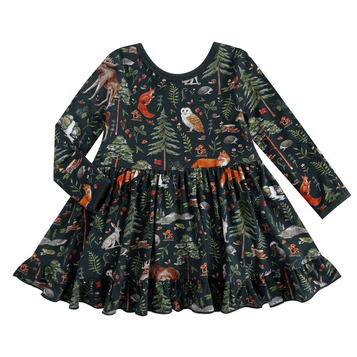 Wood you be my friend Long Sleeve Bodysuit Twirl Dress