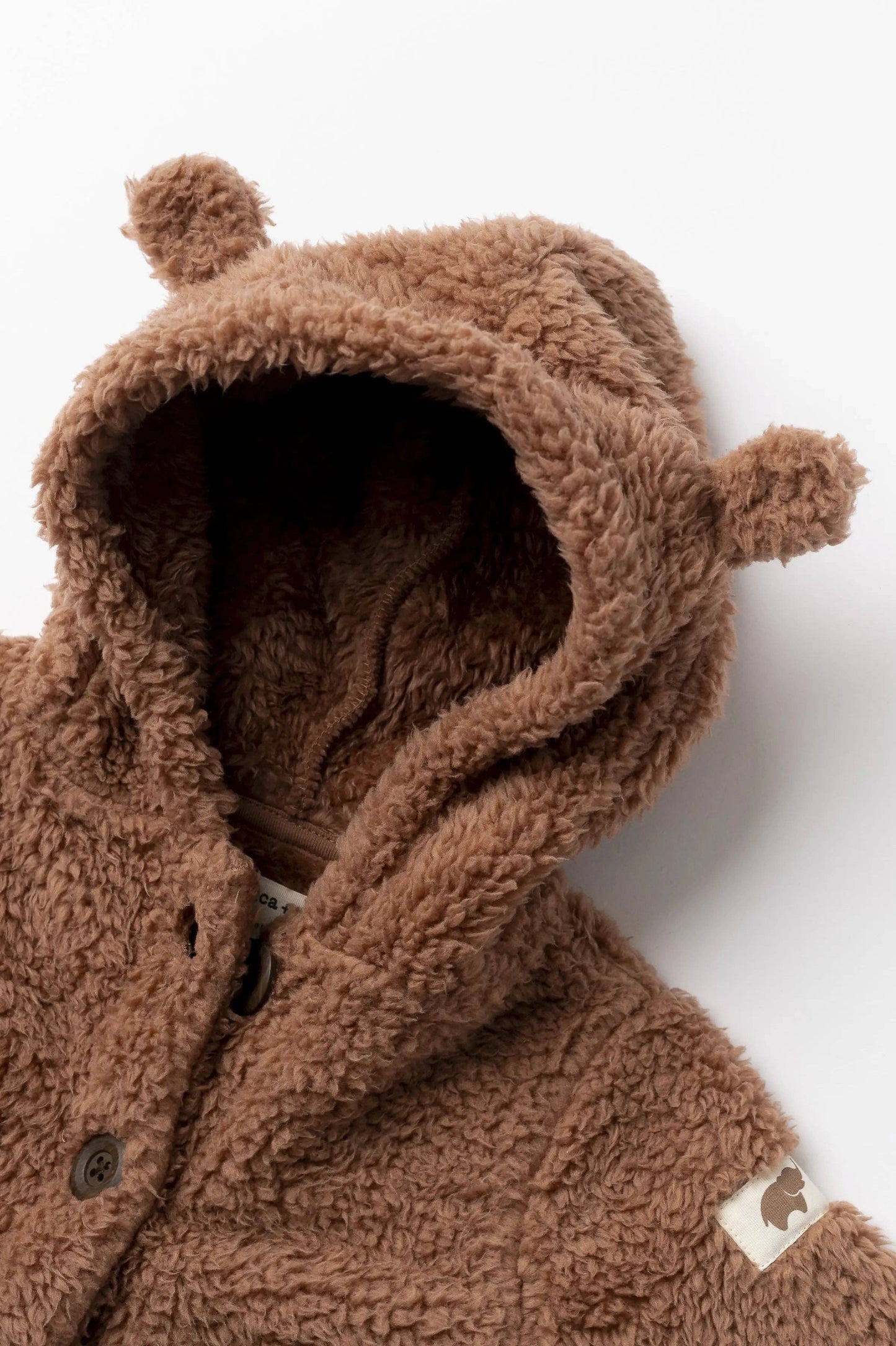Baby Sherpa Teddy Cardigan_Caramel Brown