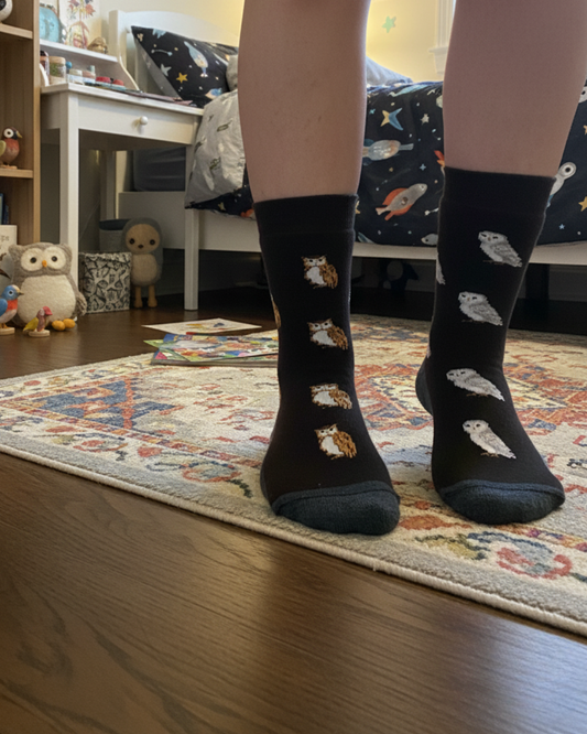 Kid's Owl Merino Wool Socks